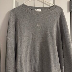 Gray Be Active Waffle Knit Sweater